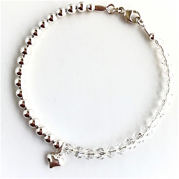 Dainty Swarovski + Sterling Silver Charm Bracelets - Picture 4 of 4
